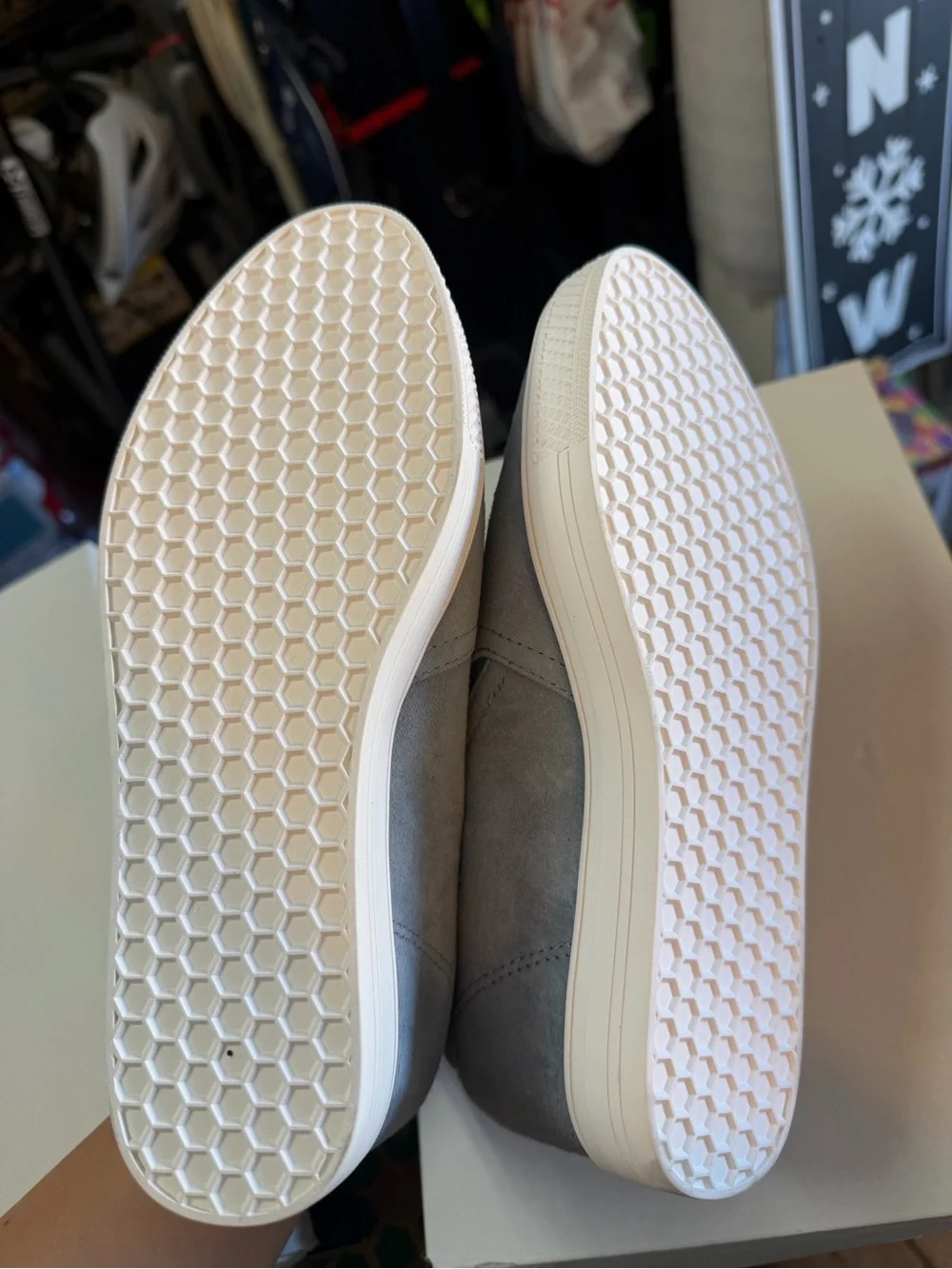 Caslon Light Blue Suede Slip-On Wedge Sneakers